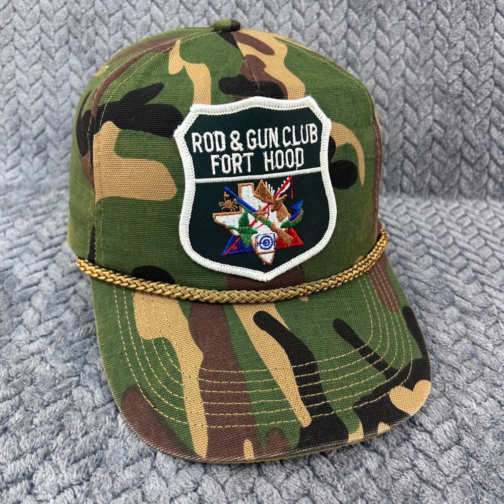 Rod & Gun Club Fort Hood Mens Camo Unbranded Snapback Hat Rope Detail OSFM